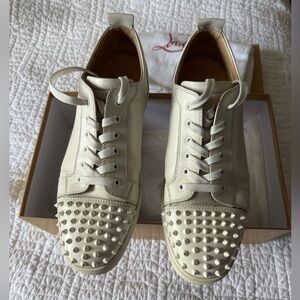 Christian Louboutin Louis junior spikes flat calf sneakers